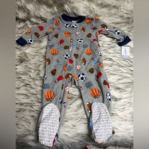 Carter's Gray Sports Theme Kids Footie